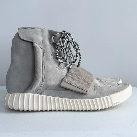 Adidas Yeezy 750 Boost High Top Sneakers 12 Gray Brown Kanye West Suede Boots - Picture 5 of 16